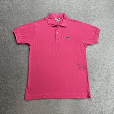 Polo uomo vintage LACOSTE taglia L logo polo classica 14317 rosa