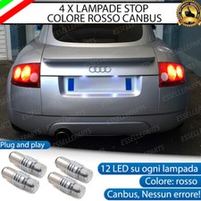4 X LAMPADE LED STOP CANBUS POSTERIORI PER AUDI TT 8N ROSSO CANBUS NO ERROR