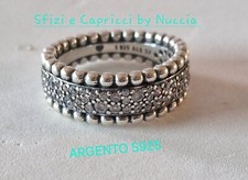 Anello Donna Fascione Pavè decorate con sfere ARGENTO S925