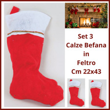Calza befana rossa set 3 calze