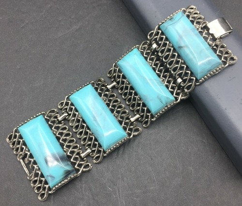 Bracciale vintage aqua - bracciale,