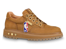 Louis Vuitton LV x NBA Abbesses Derby beige scamosciato sneaker stringate UK 9 US 10 11