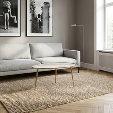 Tavolino Salotto Ovale Metallo