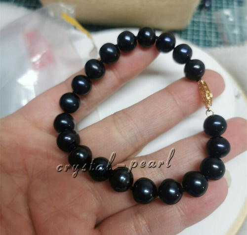 Bracciale perle nere - , naturali