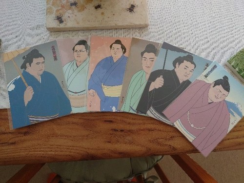 Sumo nishiki style postcards - style,
