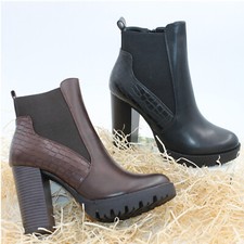 Stivali Donna Scarpe Stivaletti Tacco alto Tronchetti Pitonati C211