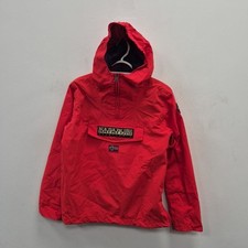 Giacca cappotto con cappuccio Napapijri Rainforest Anorak cuciture nastrate ragazzi bambini 14 anni