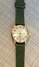 Orologio al Quarzo uomo, tipo calatrava placcato oro -NUOVO.