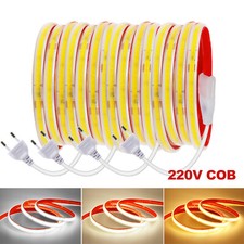 Striscia LED COB 220V Alta Luminosità 2835 Impermeabile Nastri Flessibile Luce