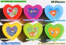 ? MORDILLO VINTAGE 1999 2000 HEART Mini PUZZLE CUORE 48 pcs idea regalo amore