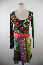 DESIGUAL VESTITO DONNA TG. XL WOMAN CASUAL VINTAGE DRESS ABITO COTONE