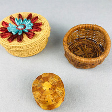 Cesti vintage in rafia e
