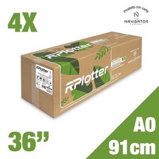 Conf. 4 pz  Rotoli Plotter A0 Carta Navigator - 91,4 cm x 50 m 90 g/mq 36" CIE 1