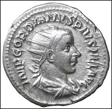 Gordiano III AR Antoniniano antica moneta romana argento Roma Impero Imperiale 