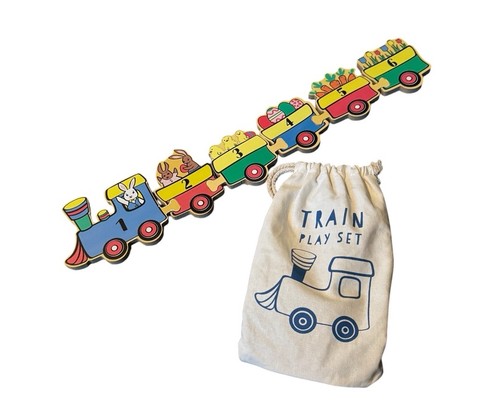 Treno numeri legno vintage - treno,