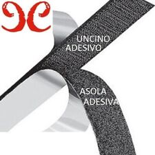 4 mt Nastro a Strappo velcro adesivo da 2 cm completo maschio+femmina nero