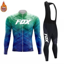 Tuta da Ciclismo Invernale FOX Termico Completo Da Ciclista Bici MTB S-3XL