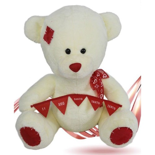 Orso peluche fiocco festone - peluche,