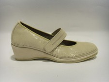 Ziviani F106 ghiaccio decollete strappo zeppa camoscio rips wedge chamois white