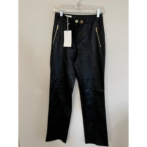Pantalone zara ecopelle blk - pantalone,