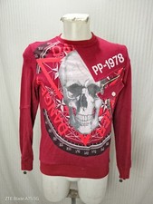 Articolo E115 felpa uomo Philipp Plein rossa, taglia S, ascelle 51cm, spalle 41c