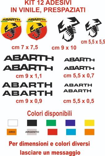 Adesivi abarth fiat 500 - abarth,