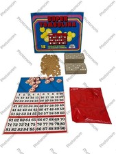 TOMBOLA SUPER TOMBOLINA MARCA STELLA CON 18 CARTELLE IN PLASTICA  VINTAGE