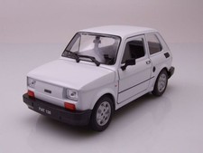 Fiat 126 1977 Bianco Modellino 1:21 Welly