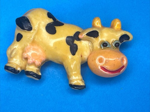 Mucca arancione calamita - arancione,