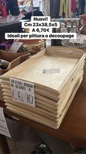 Vassoio Legno Balsa Nuovo Due Manici
