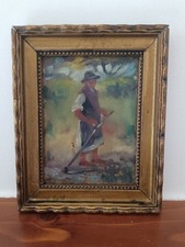 Sandor Moric ( 1885-1924) antico dipinto olio su masonite 