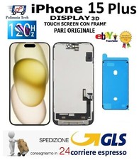 APPLE IPHONE 15 PLUS  DISPLAY  TOUCHSCREEN CON FRAME PARI ALL' ORIGINALE GLS