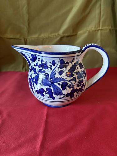 Caraffa brocca blu bianca - brocca,