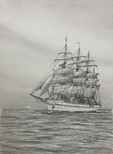 Nave A Vela Barkentine Barba