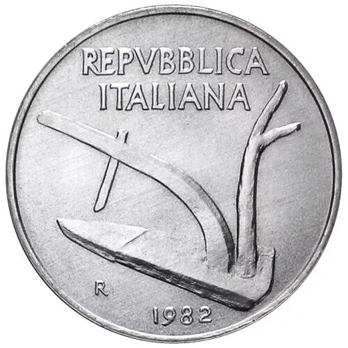 Lire 1982 spighe - 1982, repubblica