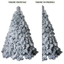 ALBERO DI NATALE A PARETE MURO DECORAZIONI NATALIZIE ADDOBBI 210 INNEVATO FOLTO 