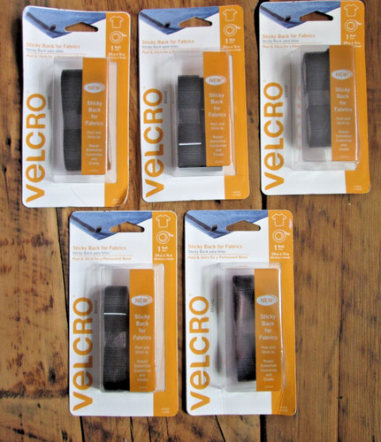 New lot rolls velcro black - new,