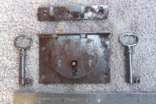 Serratura vintage con 2 chiavi
