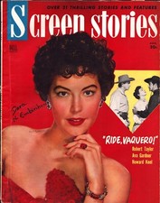 Ava Gardner on Cover 1953 Vintage Screen Stories Magazine!!
