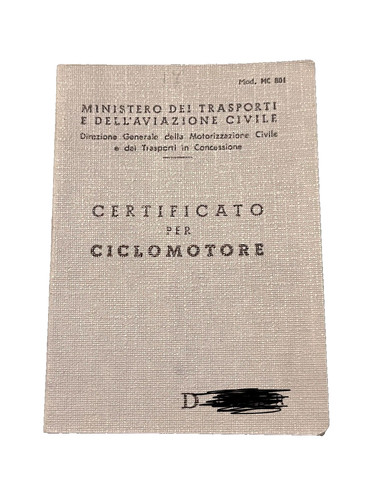 Libretto certificato