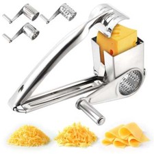 Grattugia Formaggio Rotante Manovella Acciaio Inox Tritatutto Zenzero Utensile Cucina