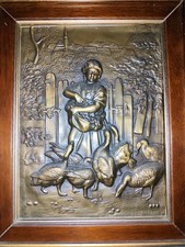 QUADRO PLACCA BRONZO 34 cm x