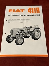 Brochure Trattore Originale Fiat 411R Trattore 40cv Brochure Ruota Posteriore