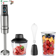 1500W Frullatore a Immersione, 4 in 1 Minipimer Immersione, Mixer Cucina con 21 
