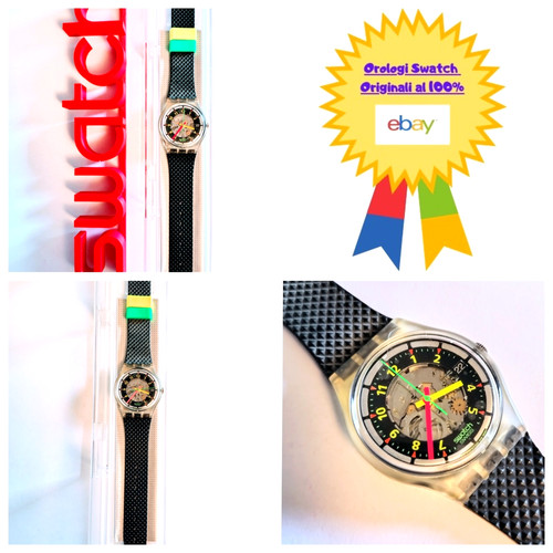 Swatch gent black line gk402 - black,