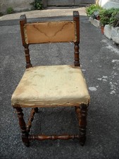 PICCOLA SEDIA STILE ROCCHETTO IN NOCE EPOCA 1880 (circa) RESTAURATA