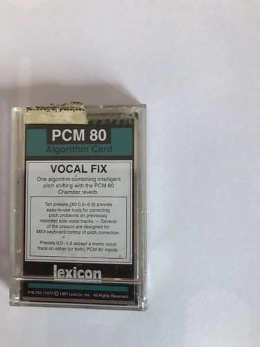 Scheda algoritmo lexicon pcm - scheda,