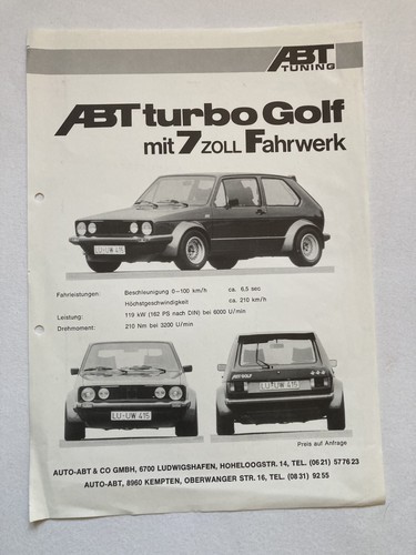 Brochure abt turbo - brochure, golf