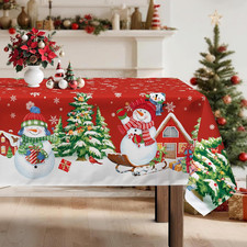Tovaglia Natale Pupazzo Di Neve Impermeabile, Tovaglie Rettangolare Di Natale Re
