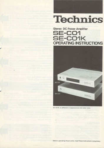 Technics c01 c01k - technics, se-c01k